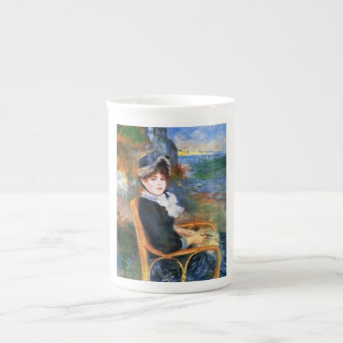 Lady by the Seashore by Pierre_Auguste Renoir Bone China Mug