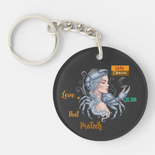 Lady Cancer Llavero - Lunar Energy Detail Keychain