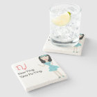 lady cartoon coaster