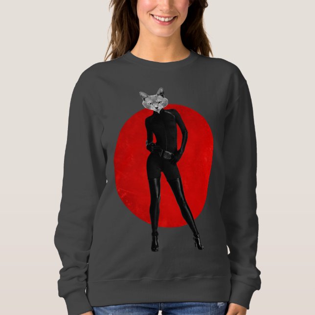 Lady cat sweatshirt (Front)
