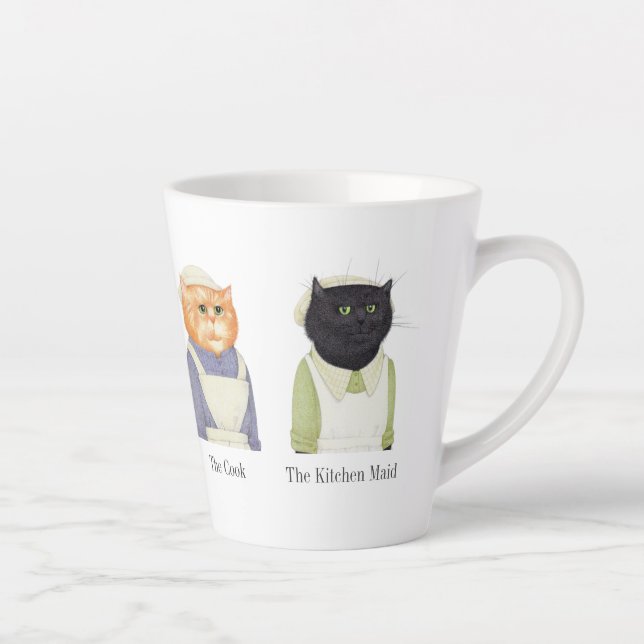 LADY CATS Latte Mug + Text (Right)