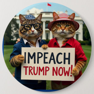 Lady Cats say Impeach Trump Button