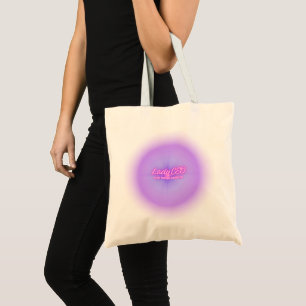 Lady CEO Purple Aura Glow Aesthetic Canvas Tote Bag