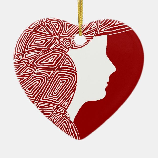 Lady Ceramic Ornament (Front)