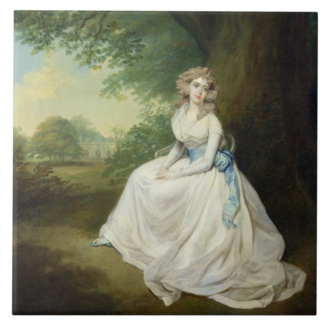 Lady Chambers, c.1789 (oil on canvas) Ceramic Tile (Front)