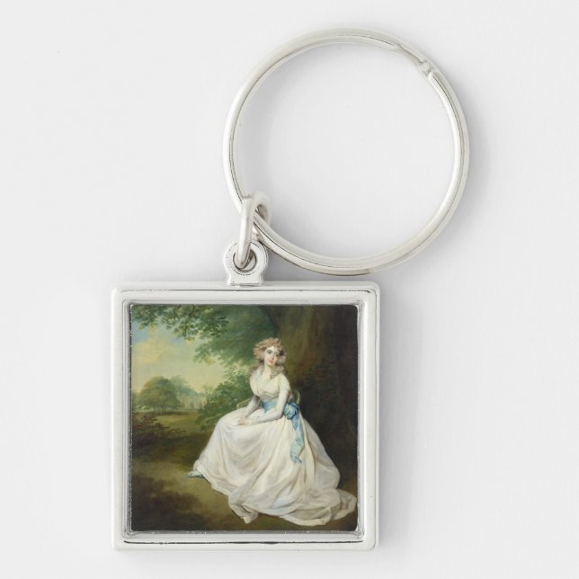 Lady Chambers, c.1789 (oil on canvas) Keychain (Front)