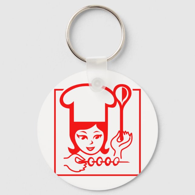 Lady Chef Keychain (Front)