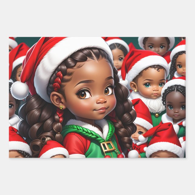 Lady Claus Wrapping Paper Sheets (Front 3)