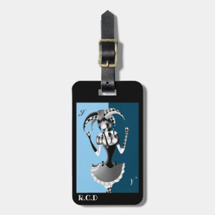 Lady Clown Saxophonist Luggage Tag