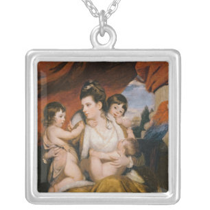Lady Cockburn and her Three Eldest Sons, 1773 Silver Plated Necklace