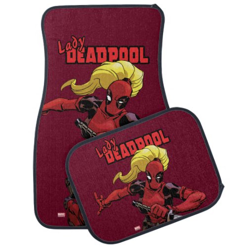 Lady Deadpool With Sword Car Floor Mat