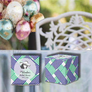 Lady Derby Big Hat Bridal Shower 2 x 2 Favor Boxes