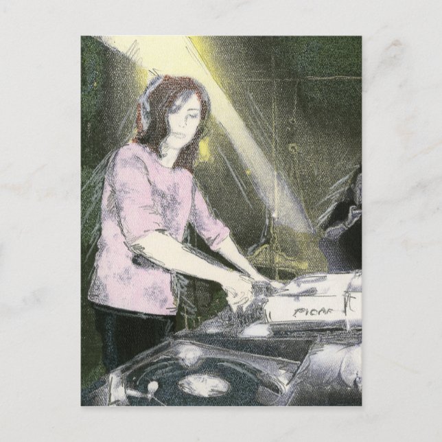 Lady DJ Postcard (Front)