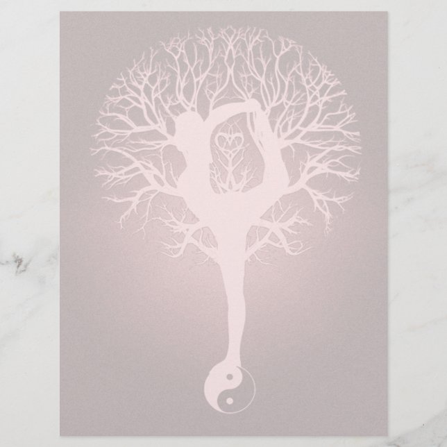 Lady doing yoga with red background. flyer (Front)