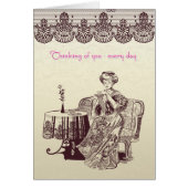 lady drinks tea (Front)