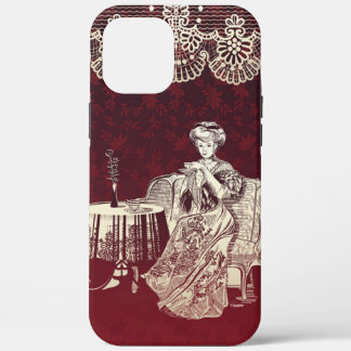 lady drinks tea iPhone 12 pro max case