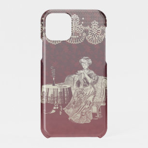 lady drinks tea iPhone 11 pro case