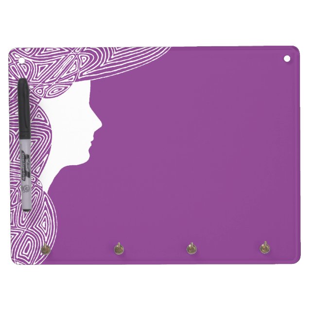 Lady Dry Erase Board With Keychain Holder (Front)