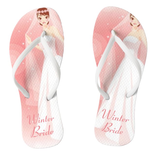 LADY ELEGANCE COLLECTION -  Bride  Flip Flops (Footbed)