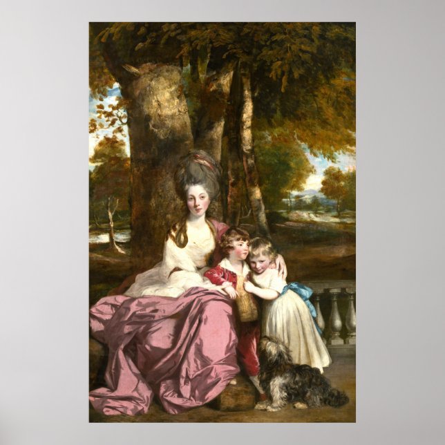 Lady Elizabeth Delmé, Sir Joshua Reynolds Fine Art Poster (Front)