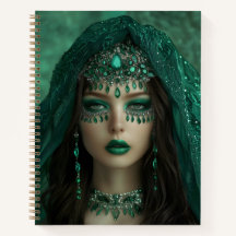 Lady Emerald Spiral Notebook