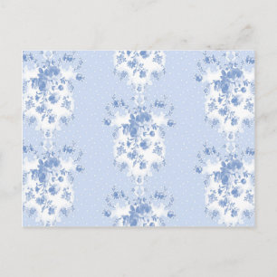 Lady Enid Postcards in blueberry blue