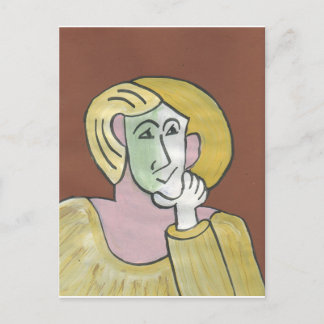Lady Envy Cubist Postcard