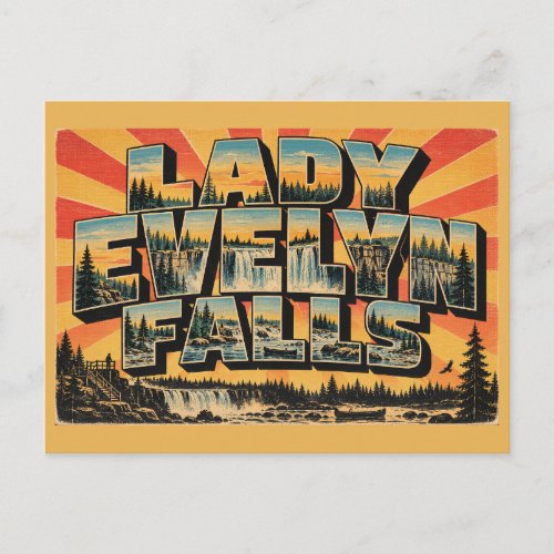 Lady Evelyn Falls NT Territorial Park Art Postcard