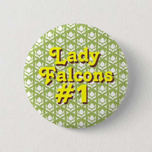 Lady Falcons #1 Button (Front)