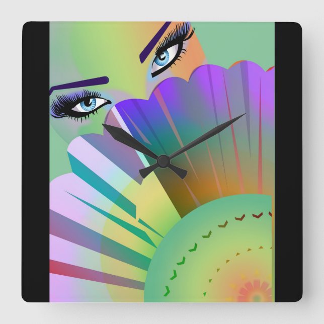 Lady Fan Clock (Front)