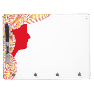 Lady Fire Dry Erase Board With Keychain Holder