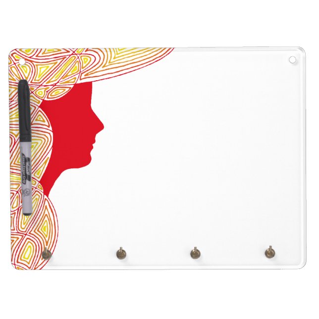 Lady Fire Dry Erase Board With Keychain Holder (Front)