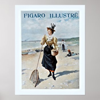 Lady Fishing Poster by Vintage_Obsession at Zazzle