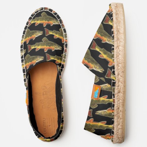 Lady Fly Fisher Beautiful Brook Trout Fun Espadrilles