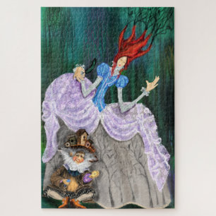 Lady Forest and Little Gnome - Fairytale - Fantasy Jigsaw Puzzle