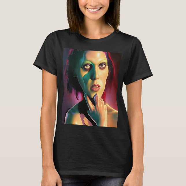 Lady Frankenstein Scary Monster Halloween Favorite T-Shirt (Front)