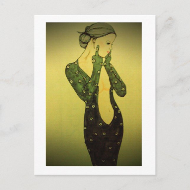 Lady Givebird postcard (Front)
