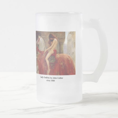 Lady Godiva by John Collier Frosted Glass Beer Mug