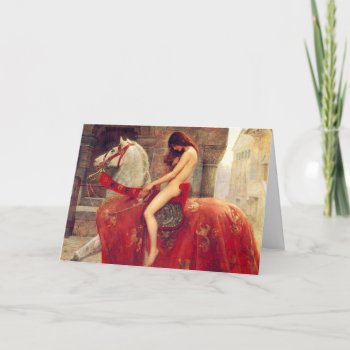 Lady Godiva Greeting Card by VintageSpot at Zazzle