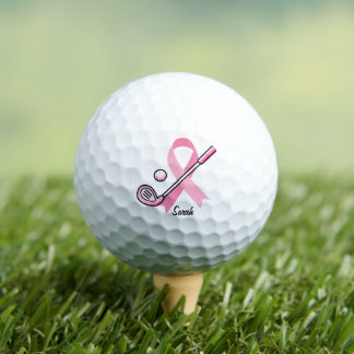 Lady Golf Breast Cancer Awareness Personalized Balls