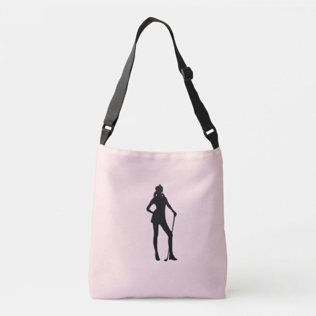 Lady Golf Pink Sport Crossbody Bag (Back)