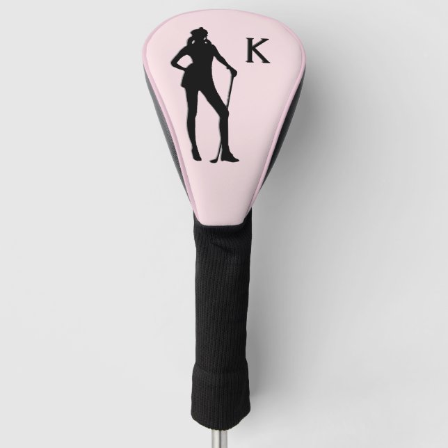 Lady Golf Pink Sport Initialized Golf Head Cover (Front)