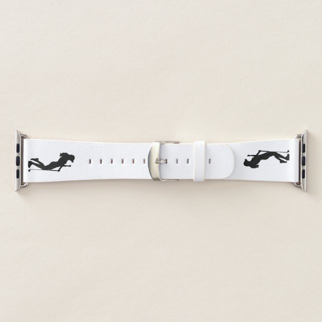 Lady Golf Sports Design Leather Look Apple Watch Band (Band)