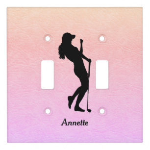 Lady Golf Sports Design Personal Light Switch Cover