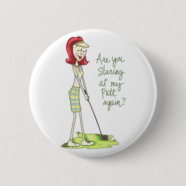 Lady Golfer Button (Front)