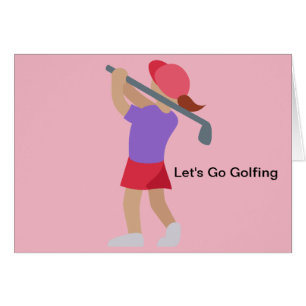 Lady Golfer Cards