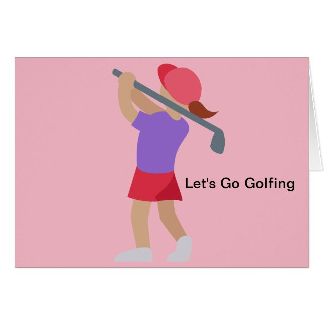 Lady Golfer Cards (Front Horizontal)
