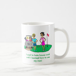Lady Golfer Cartoon Mug