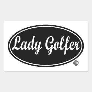 Lady Golfer decal Rectangular Sticker