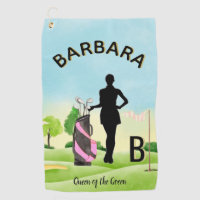 Lady Golfer Golf Course Custom Name 3-D Monogram